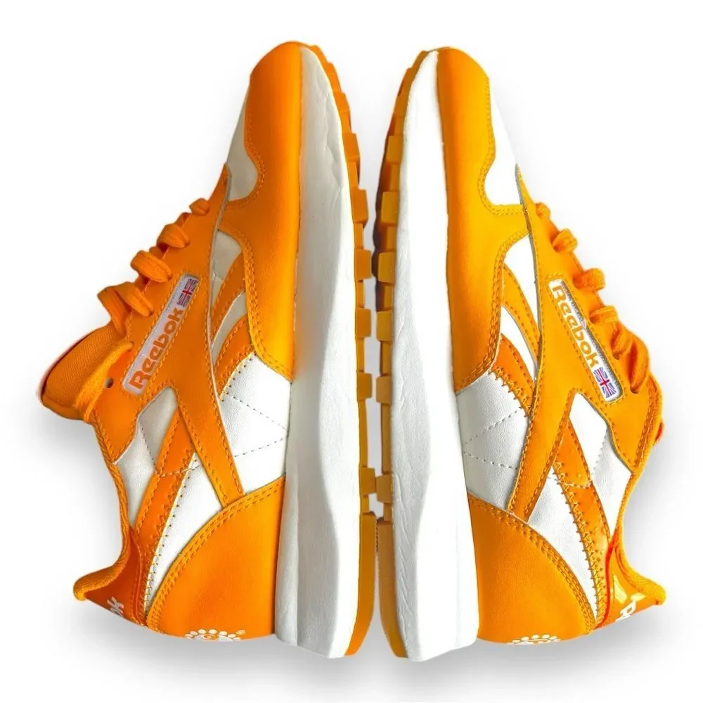 Reebok Popsicle Classic Leather SP Semi Fire Spark Running Shoes Orange Size 6.5